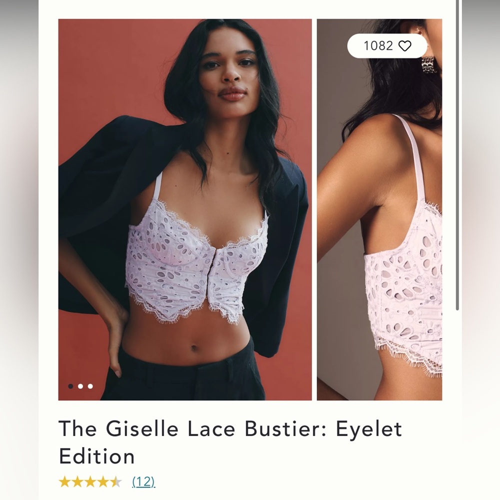 Anthropologie Lavender Lace Bralette